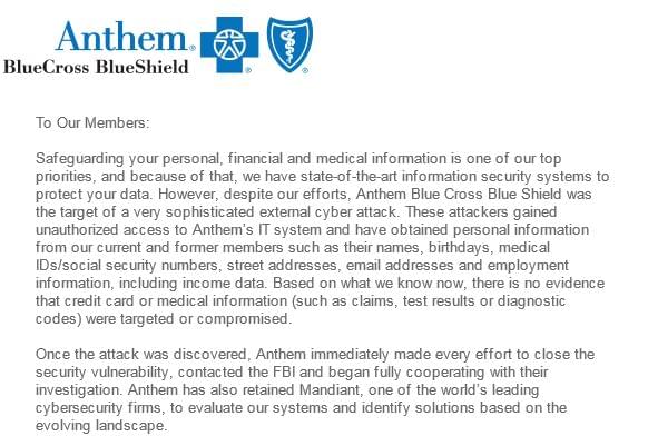 Anthem Data Breach